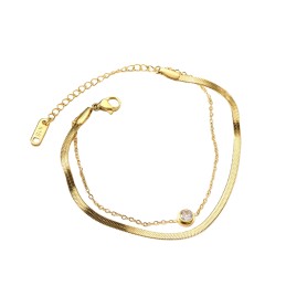 Bracelet dble, maille...