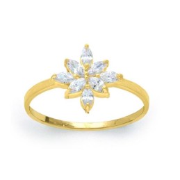 5252POR-58 Bague fleur oz...