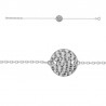Bracelet Pastille martelée 12mm