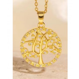 Collier Arbre de vie, acier...