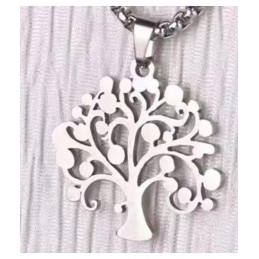 Collier Arbre de vie, acier...