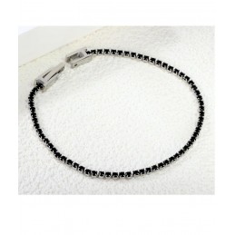 Bracelet strass noirs 3mm,...