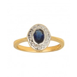 Bague ovale o.z bleu...