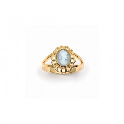 Bague Camée bleue T58