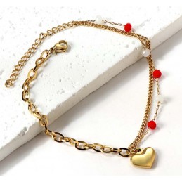 Bracelet cheville perles,...