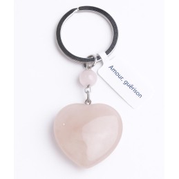 111-QR Cœur Quartz rose